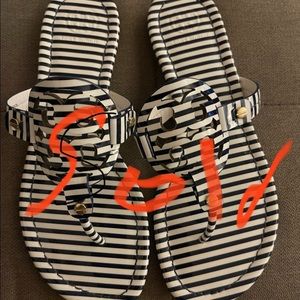 Tory Burch Millers size 7 blue and white In color